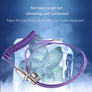 2pcs Mechanical Keyboard Cable Type-C USB Aviation Spring Wire(Purple)