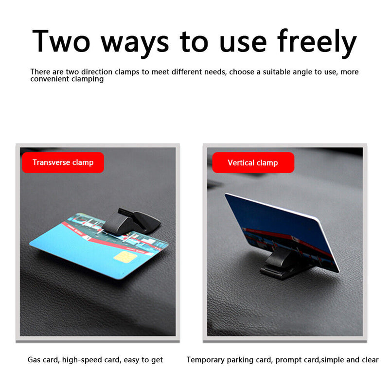 Car Temporary Parking Card Ticket Holder Home Office Card Slot Fixed Clip  Newly