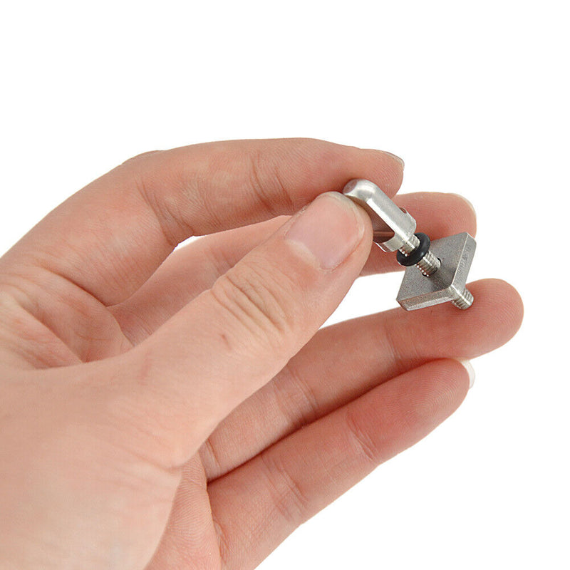 2pcs Stainless Steel Boat Surfboard Fin Screw Long Board Fin Screws Plate T