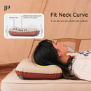Portable Inflatable Air Pillows Elastic Sponge Camping Travel Sleep Cushion