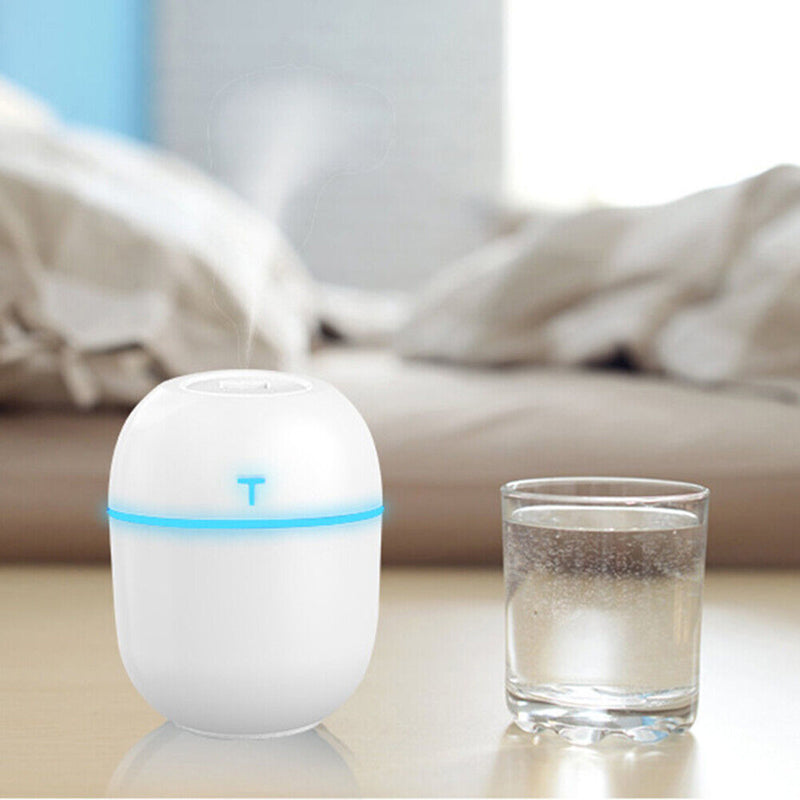 Ultrasonic Silent Air Humidifier Car Aroma Essential Oil Diffuser (White)