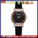 Star Sky Rhinestone Dial Quartz Watch Women PU Leather Strap Analog Wristwatch