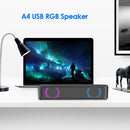 A4 6W RGB USB Wired Sound Bar for PC Home Theater TV Stereo Surround Speaker