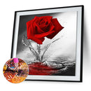 5D DIY Full Round Drill Diamond Painting Red Rose Mosaic Rhinestone Drawing