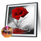 5D DIY Full Round Drill Diamond Painting Red Rose Mosaic Rhinestone Drawing