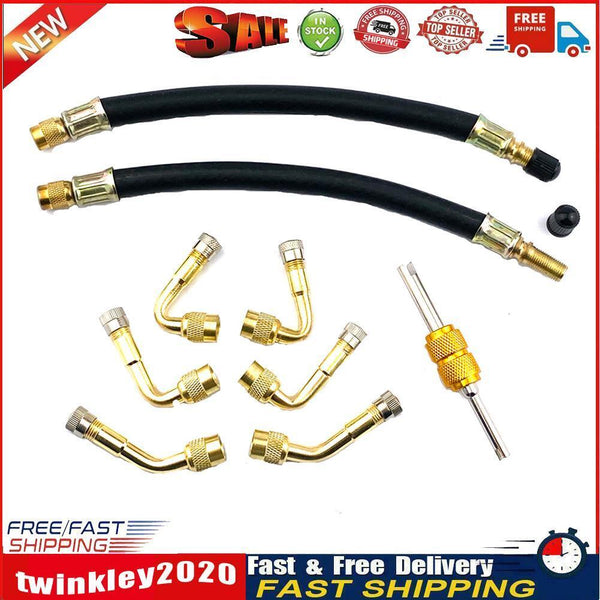 45 90 135 Degree Bend Tire Valve Extension Adapter Set for Motorcycle Bike Newly