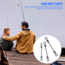 10pcs Lead Sheet Seat Double Swivels Quick Main Line Connectors Pin Ring Tackles