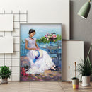 Full Round Drill Drawing Picture Lake Beauty Diamond Painting Living Room Decor