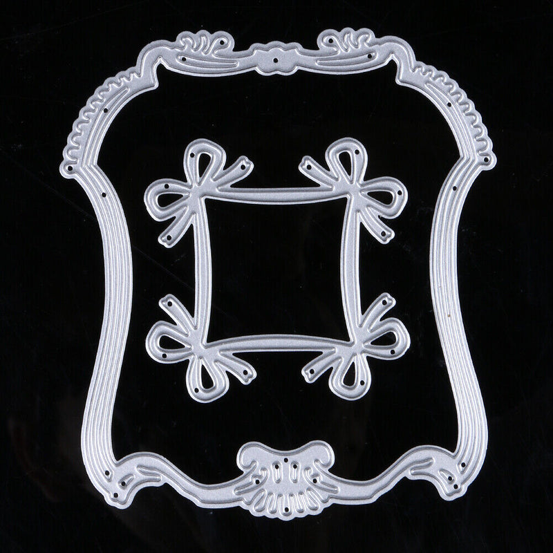 1 Set Bowknot Lace Pattern Emboss Cutting Dies Stencil for Scrapbooking DIY