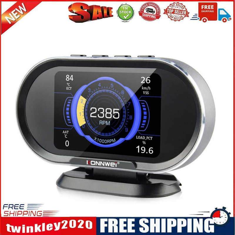 KONNWEI KW206 2 in 1 OBD TFT Screen On-Board Computer Auto Head-Up Display