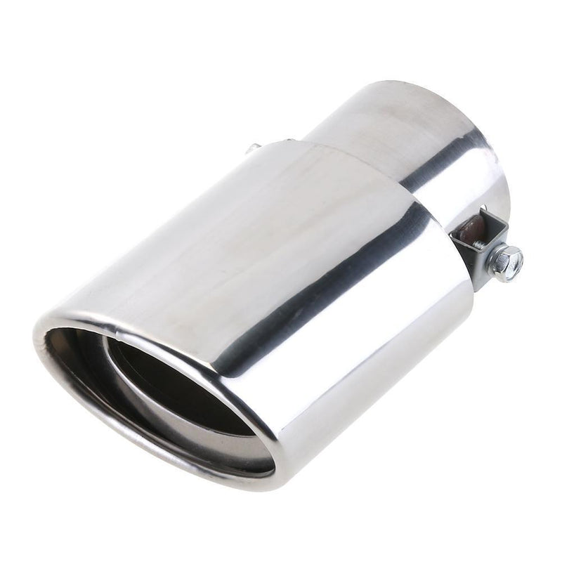 1PCS Stainless Steel Car Rear Chrome Round Exhaust Tube Tail Muffler Tip A