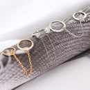 Women Men Party Jewelry Chain Rings Open Finger Rings Multi-layer Punk Rings