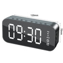 Bluetooth-Compatible Speaker Wireless Desk HiFi Music Alarm Clock (Black)