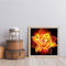 Flames Rose Frameless Picture Oil Paint By Numbers Hand Painted Picture Kit