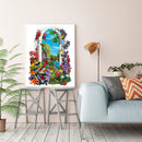 Handpainted DIY Garden House DIY Oil Paint by Numbers Pictures Craft Kit Gifts