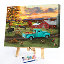 DIY Paint By Number Kit Sunset Scenery in Autumn No Frame for Home Decor
