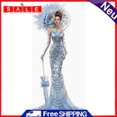 Blue Dress Beauty 5D DIY Full Round Diamond Painting Hanging Decor Picture Gifts