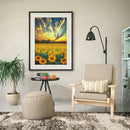 5D DIY Diamond Painting Sunflowers Full Round Drill Canvas Wall Drawing Mos