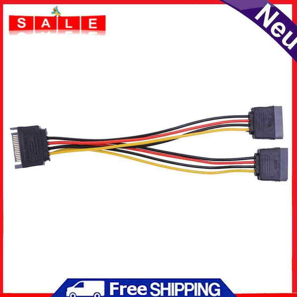 15Pin SATA Port, 2 15Pin SATA Splitter Cable Power Adapter Extension Cable