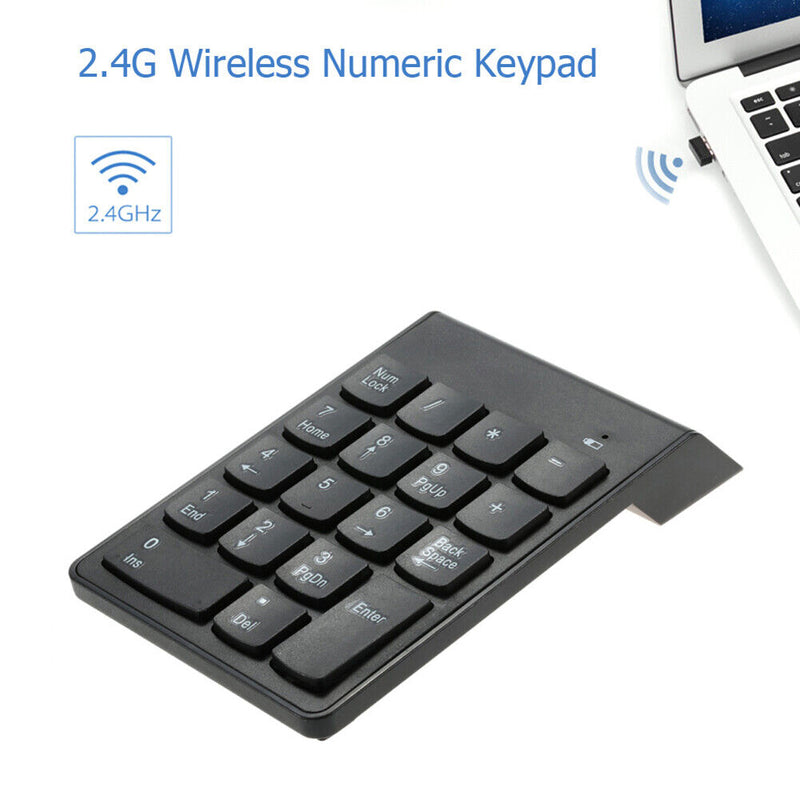 Wireless Numeric Keyboard Laptop Notebook Tablets Portable 2.4GHz Digital Numpad