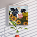 5D DIY Diamond Painting Kits Full Square Drill Sunflower Cow Wall Picture (F4