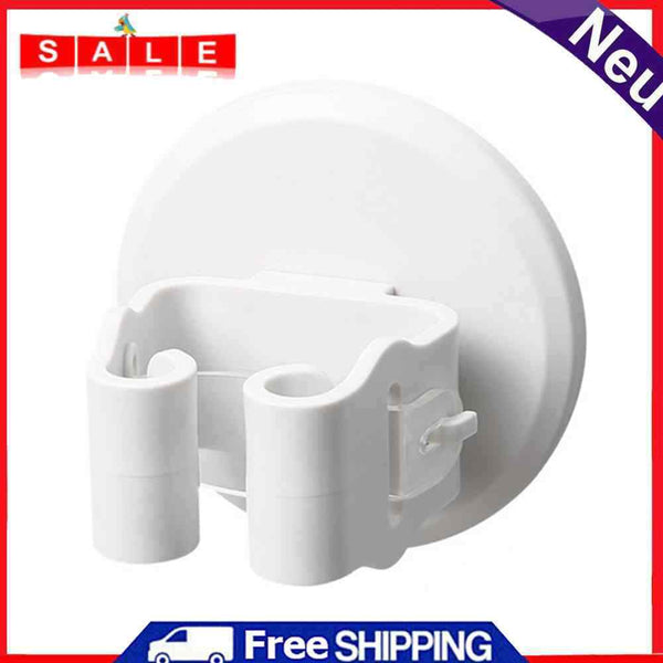 Punch Free Mop Holder Hook Wall Mounted Self Adhesive Broom Brush Storage Hanger