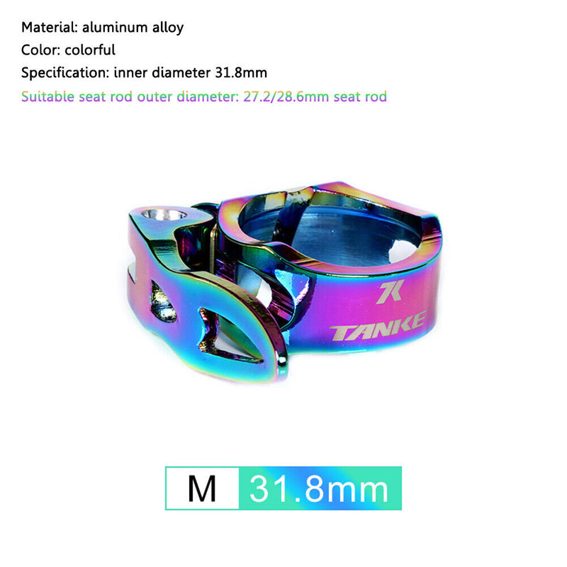 MTB Bike Seatpost Clamp Aluminum Alloy Road Bicycle Seat Tube Clip (31.8mm)