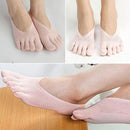 1 Pair Women Casual Invisible Socks, Non-Slip Five Finger Socks (Pink)