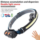 Sensor LED Headlight COB USB Headlamp Camping Riding Head Torch (W678-1)