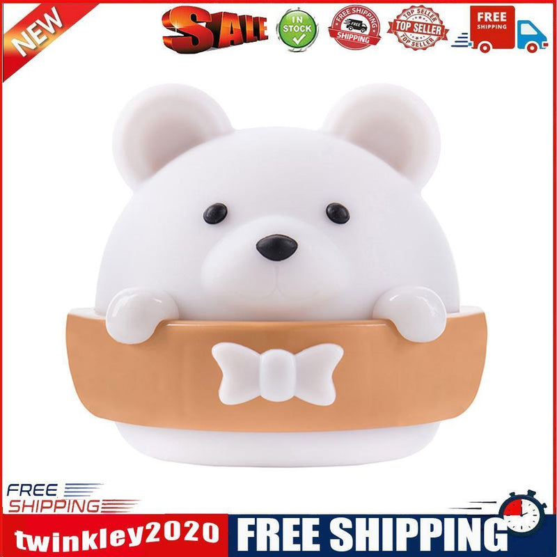 Bear Shape Hallway Wall Lamp Bedside Night Light with Remote Control (A)