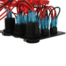 Waterproof Circuit Breaker 8 Gang 12V/24V LED Rocker Switch Panel Dual USB Port