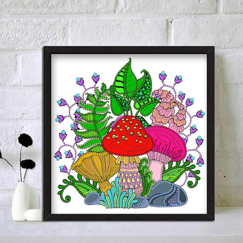 Part Drill Special Shaped DIY Colorful Mushroom Diamond Painting Picture Craft