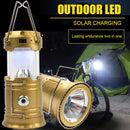 LED Solar Power Lantern Lamp Portable Outdoor Camping Hiking Emergency Lighting