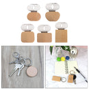 25x Leere Holz Keychain SchlÃ¼ssel Ringe Tags Charme Handtasche Geldbeutel