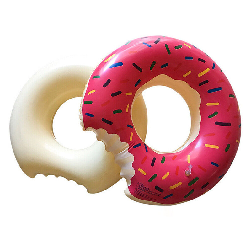 Inflatable Swimming Ring Pink Donut Design Beach Thickening Ring (70cm) Newly