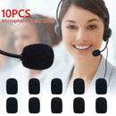 10X Microphone Headset Windscreen Sponge Foam Washable Black Cover Mic S0D3