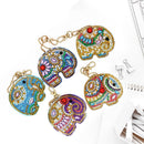 5pcs DIY Elephant Full Drill Special Shaped Diamond Painting Key Chain Keyrings