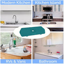 Kitchen Silicone Faucet Absorbent Mat Sink Water Splash Odor Guard (Green) Newly