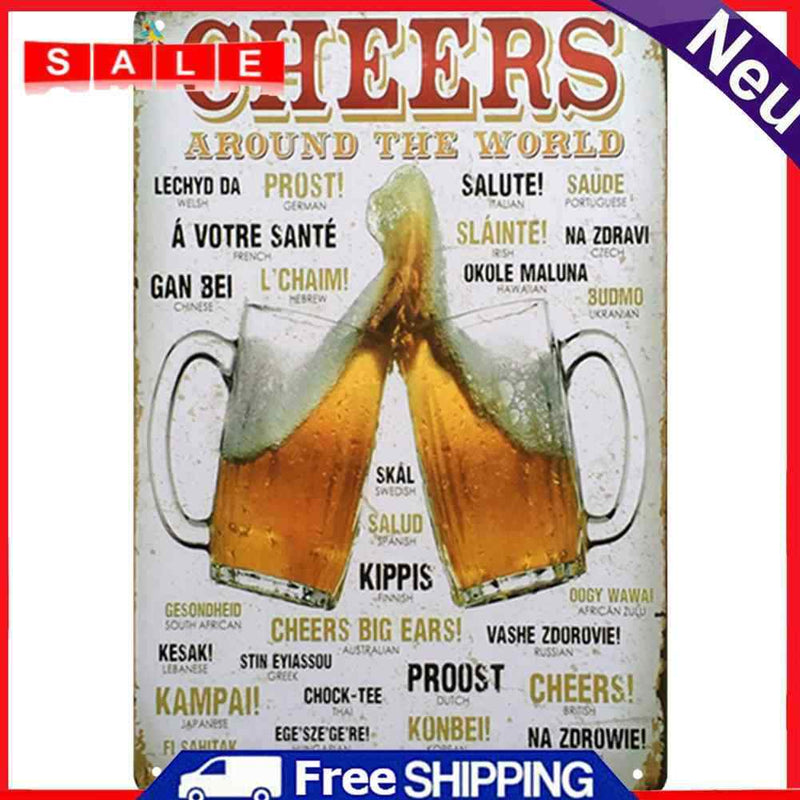 Wine Sheet Metal Drawing Metal Painting Tin Wall Home Poster Bedroom Art Sign