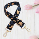Leopard Strap for Crossbody Shoulder Bag Accessories Belt (Dark Blue)