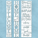 Word Stencils Welcome Theme Signs Four Season Pattern Festival Ornament