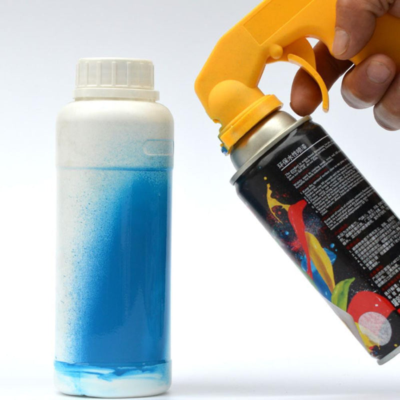 Paint Care Aerosol Spray Gun Handle with Full Grip Trigger Locking(Yellow)