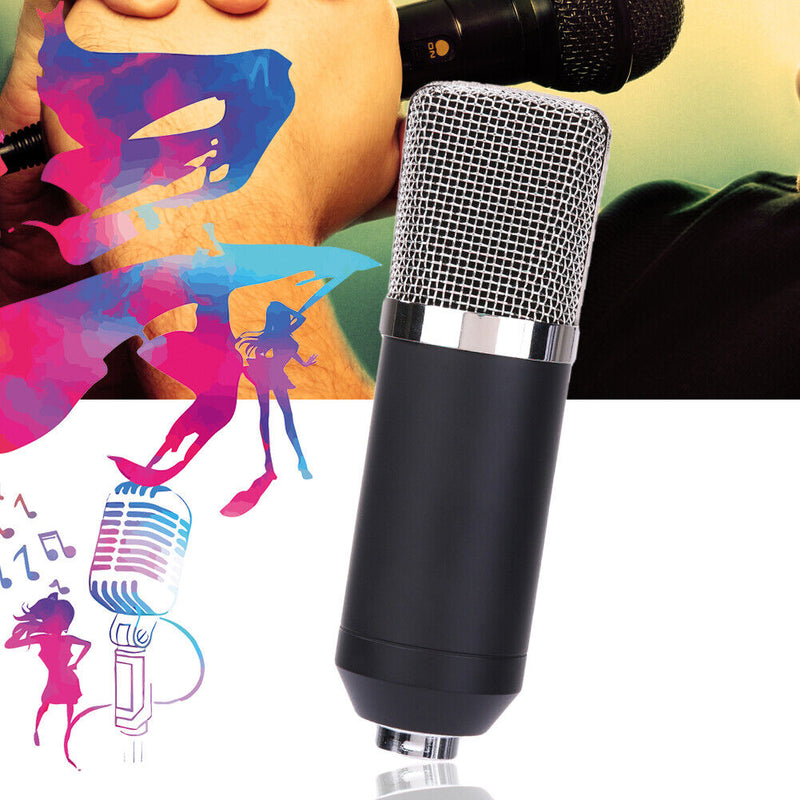 BM-700 Desk-mounted Studio Broadcasting Record Condenser Microphone (Black)