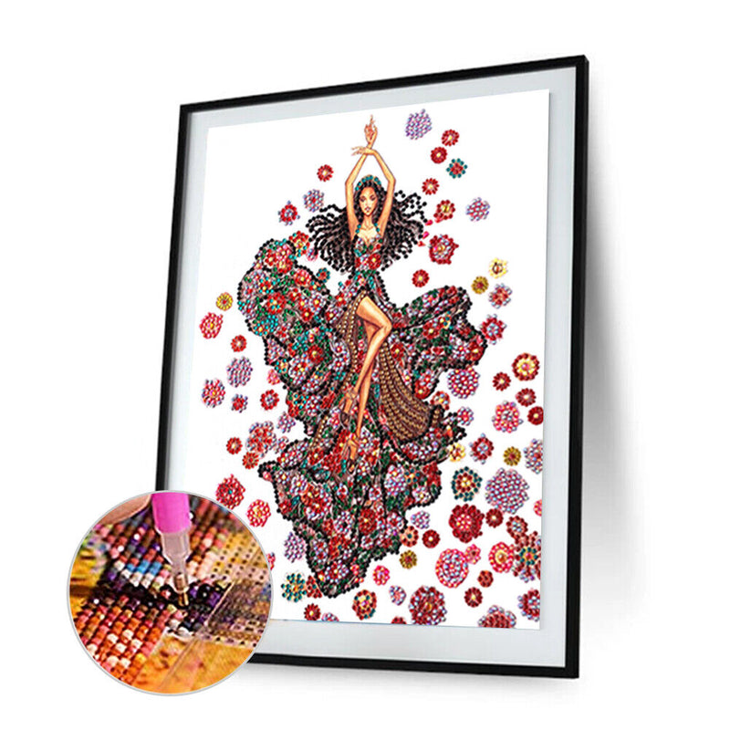 Diamond Painting Kit Fashion Girl Partial Special Rhinestone Picture Y079