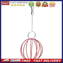 Stainless Steel Plating Pet Hay Manger Food Ball Rabbit Grass Rack (Red)
