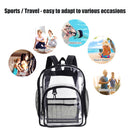 PVC Rucksack Storage Bag Men Women College Student Solid Clear Shoulder Backpack