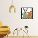 Full/Partial Cross Stitch Dog Kit Cotton 2 Strands Stamped Artwork Home Decor