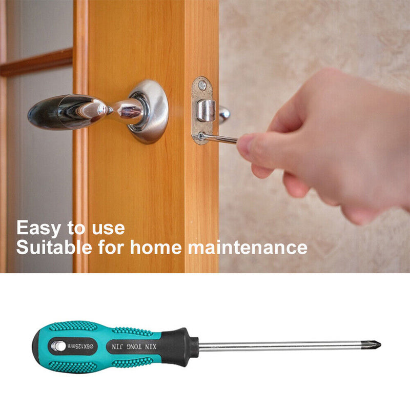 10x Multipurpose Screwdriver Set Phillips Slotted PP Handle Repair Screw Driver