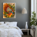 Hand Painted DIY Hummingbird Sunflower Oil Canvas Paint By Numbers Drawing