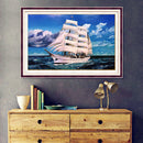 5D DIY Full Drill Diamond Painting Ocean Ship Cross Stitch Embroidery Kits Newly